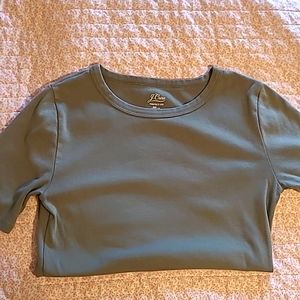 J. Crew sage green 100% cotton tee shirt Sz S